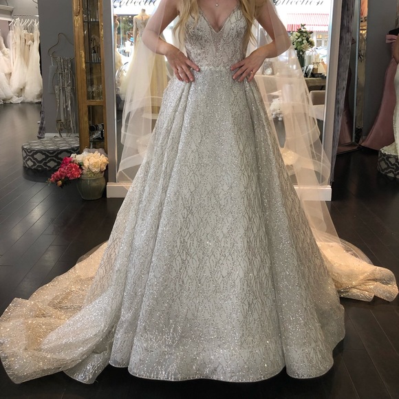 Lazaro Style 3662 Designer Wedding Gown 0-2 - Picture 1 of 12